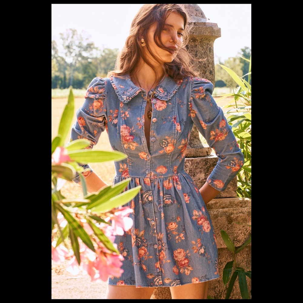 LoveShackFancy Beyers Corduroy Mini Dress